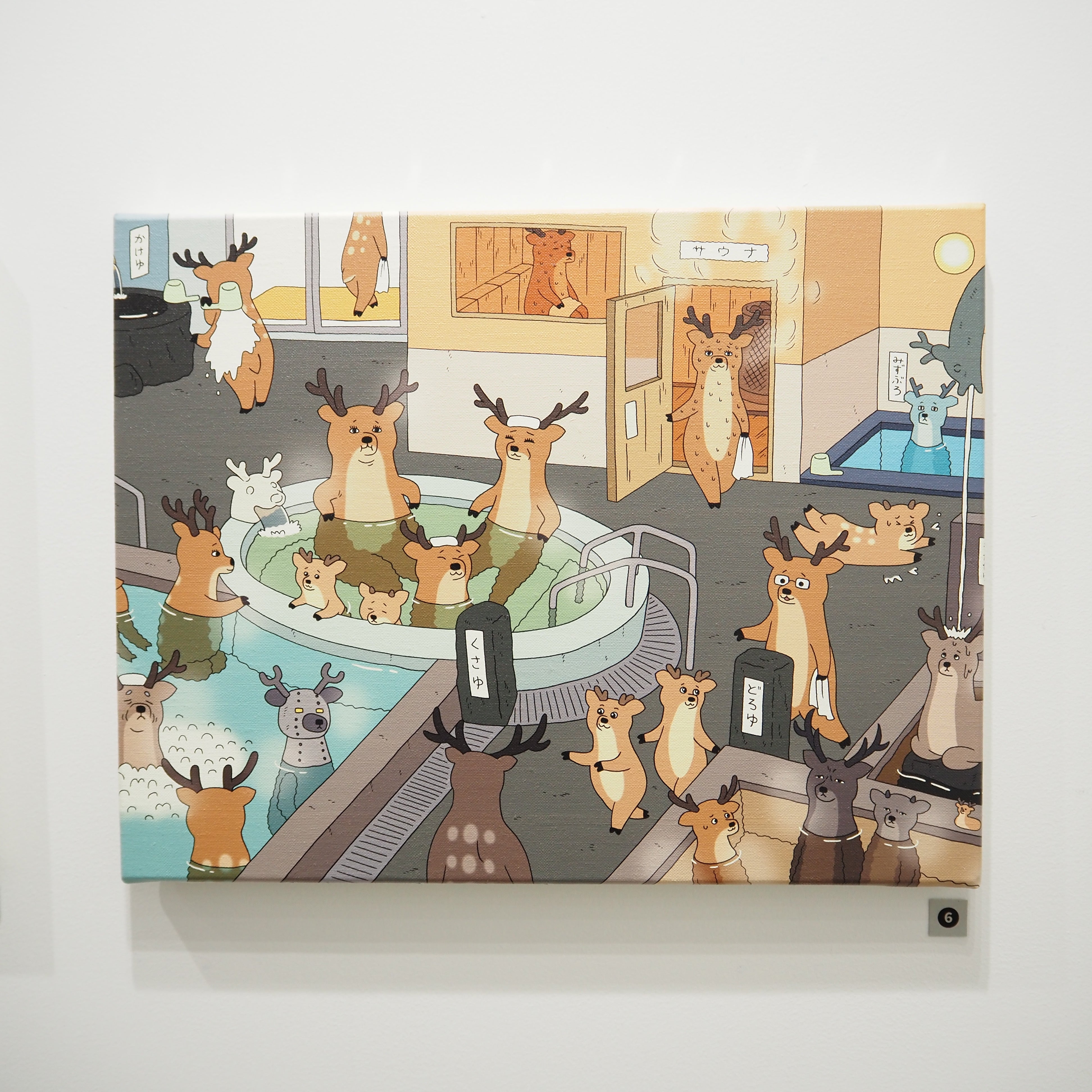 うさぎ号】C104 直筆サイン入りスクエアキャンバスアート【ほし】