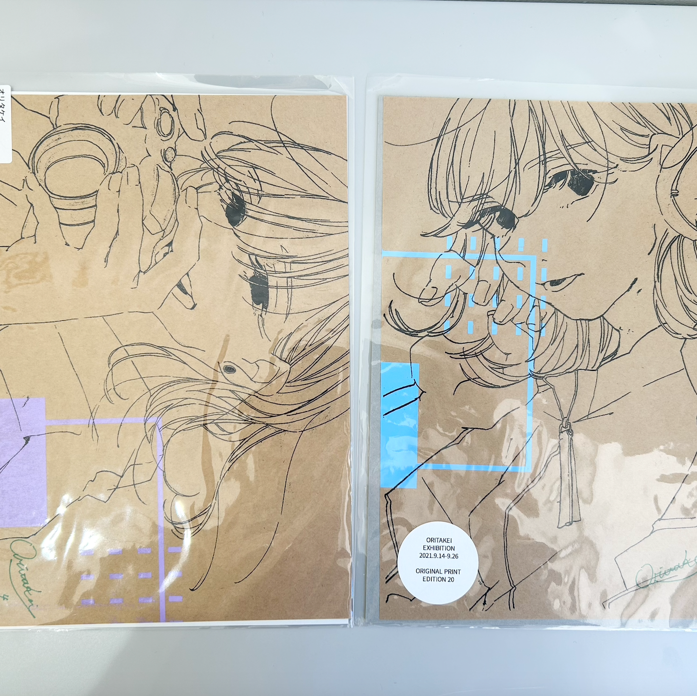 オリタケイ 複製原画 B5サイズ 2枚セット B | LOCAL