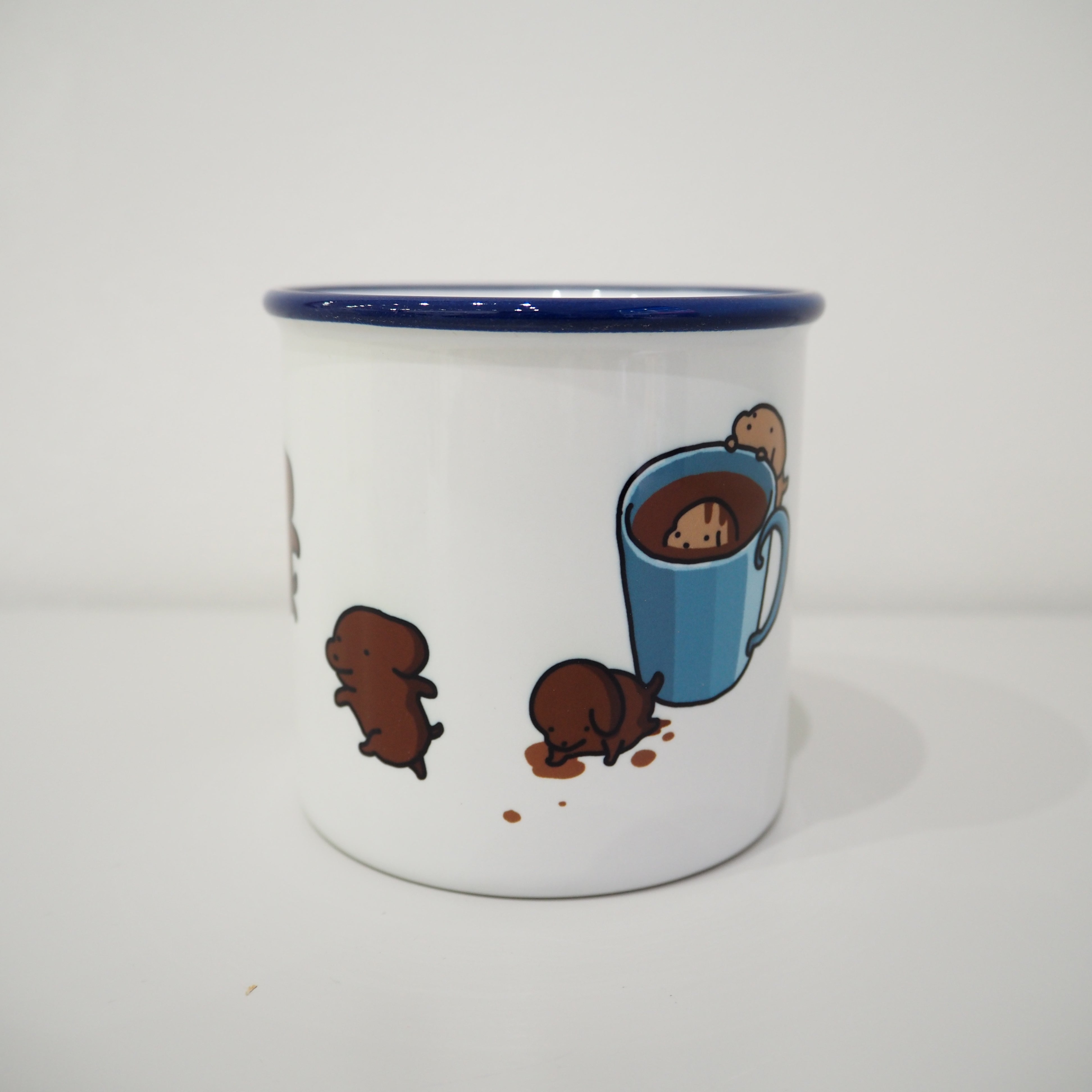 うかうか ブルーラウンドリップマグカップ | LOCAL